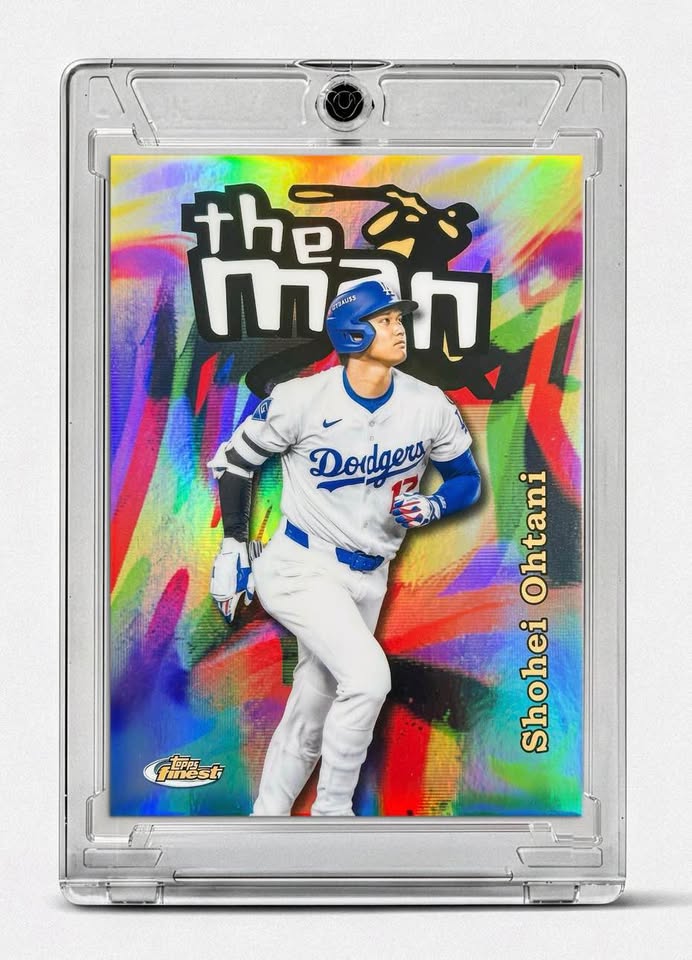 AI-enhanced listing photo from Ballpark Alex — Ohtani card front, damage edited out