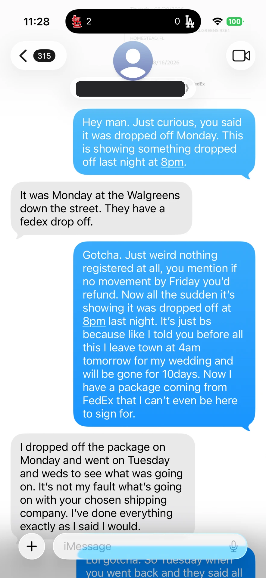 Text message 17 — message between the buyer and Alex Diaz (Ballpark Alex) about the 2026 Topps Finest Shohei Ohtani card