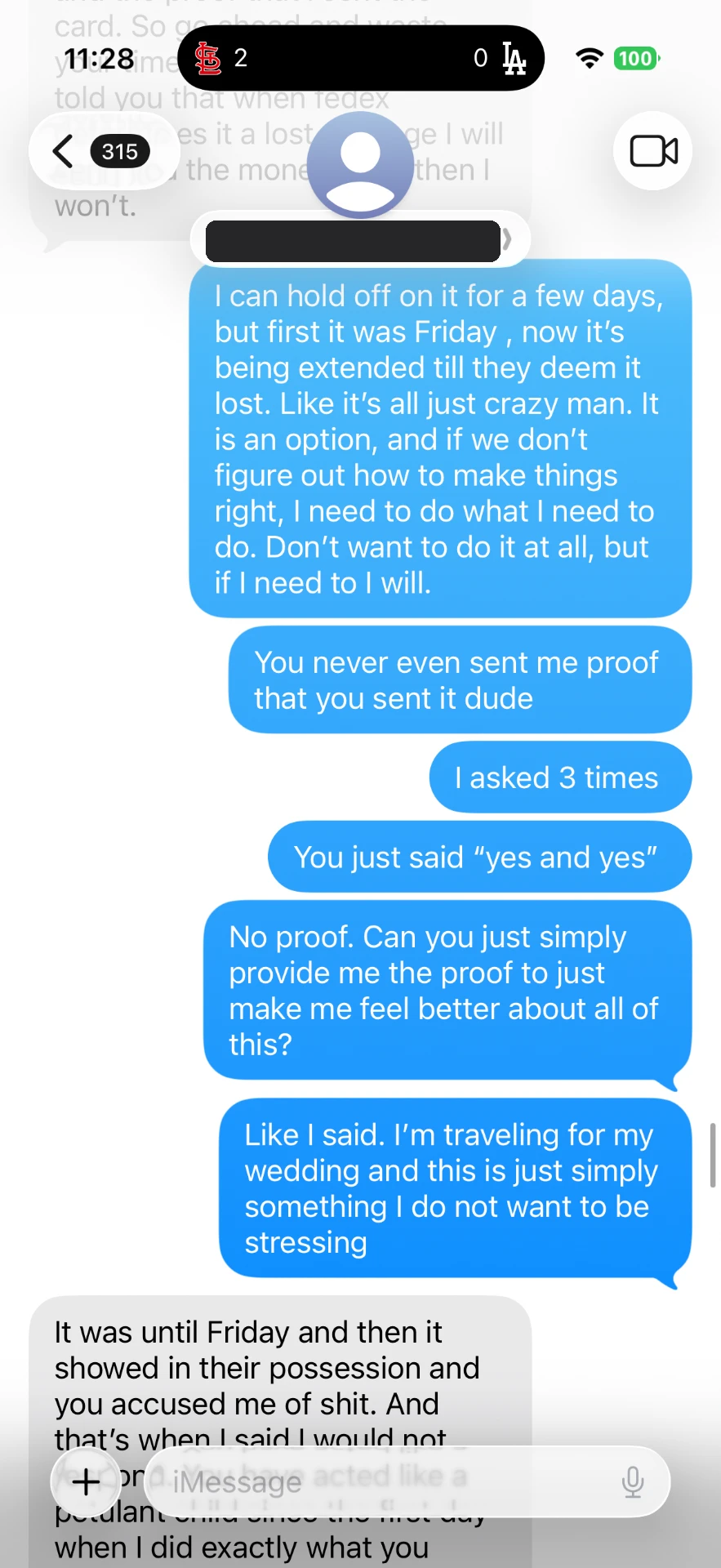 Text message 21 — message between the buyer and Alex Diaz (Ballpark Alex) about the 2026 Topps Finest Shohei Ohtani card