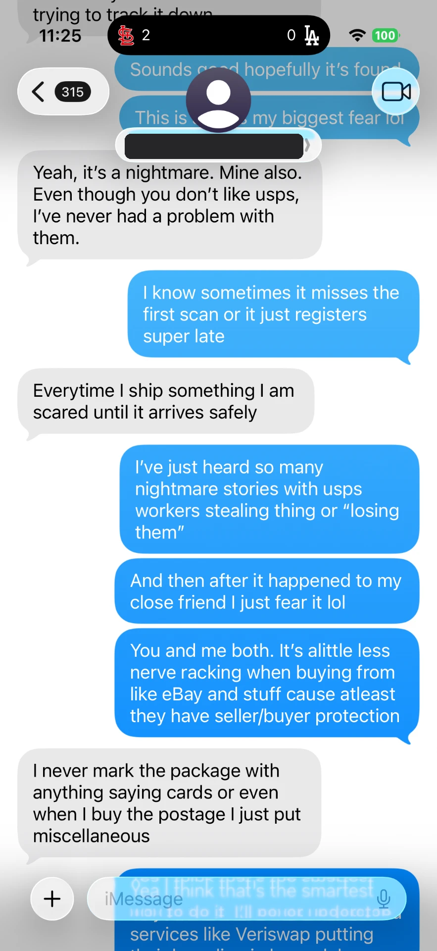Text message 7 — message between the buyer and Alex Diaz (Ballpark Alex) about the 2026 Topps Finest Shohei Ohtani card