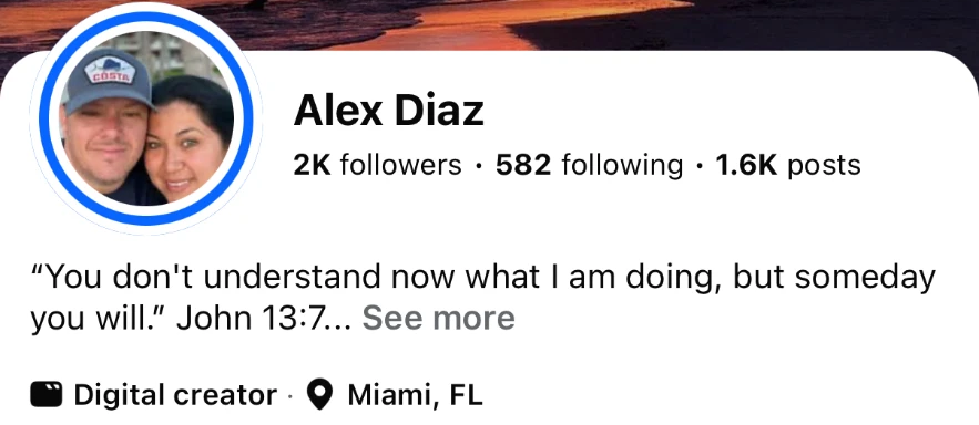 Alex Diaz (Ballpark Alex) Facebook Marketplace seller profile